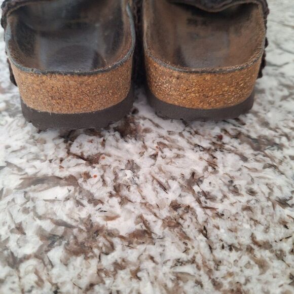 Birkenstock big buckle leather felt‎ sandals size 38 - Picture 3 of 8